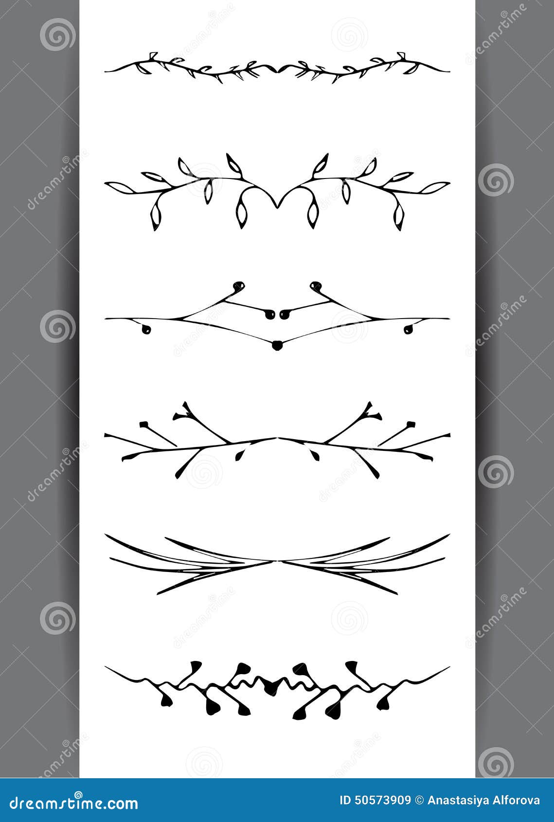 Decorative Vintage Branches Stock Vector - Illustration of design