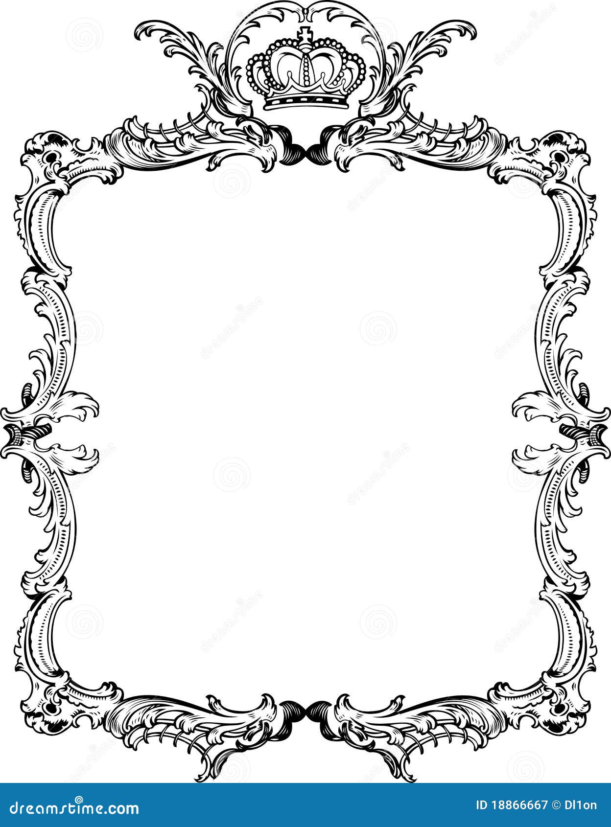 Download Decorative Vintage Ornate Frame. Royalty Free Stock ...
