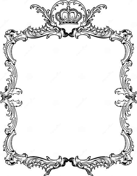 Decorative Vintage Ornate Frame. Stock Vector - Illustration of shape ...