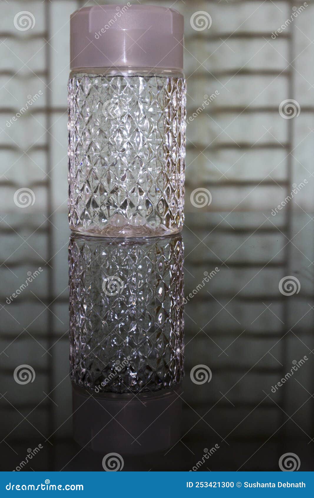 A Decorative Water Bottle on the Table Stock Photo Image of diamond