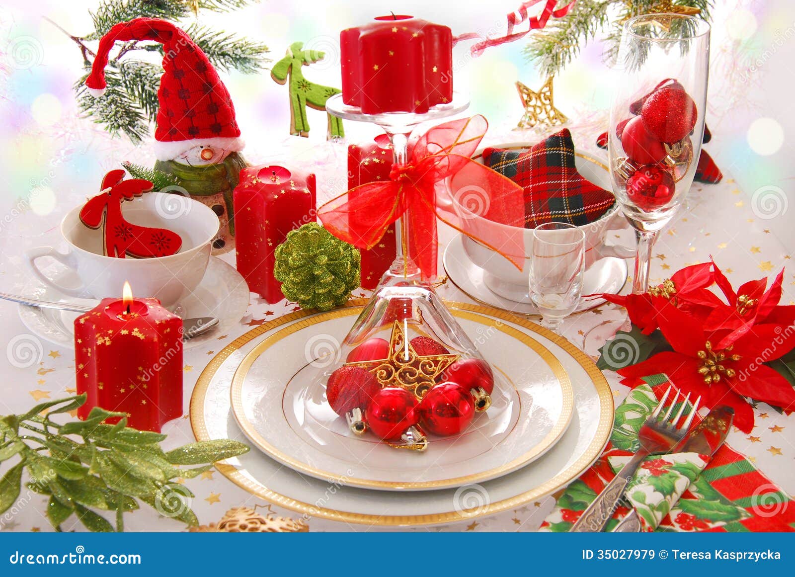 Decorazione Della Tavola Di Natale