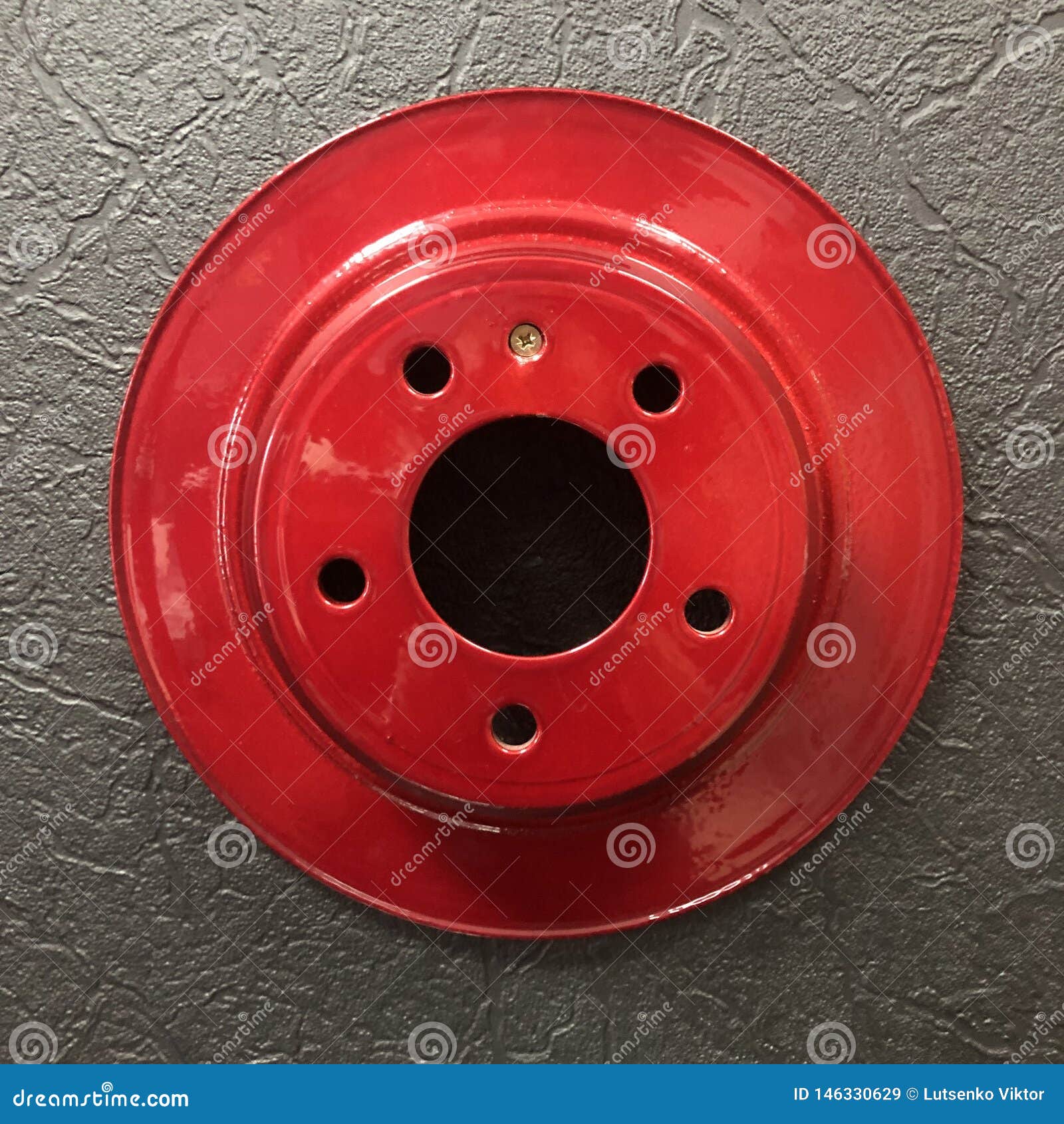 Decore Car Red Brake Disc on the Wall Stock Image Image of caliper