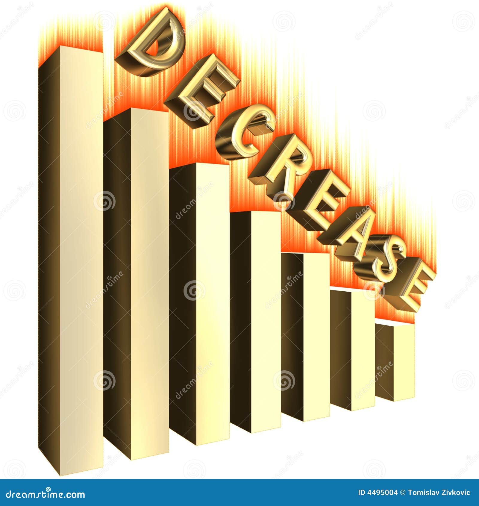 Decrease Graph Bar Stock Images Image 4495004