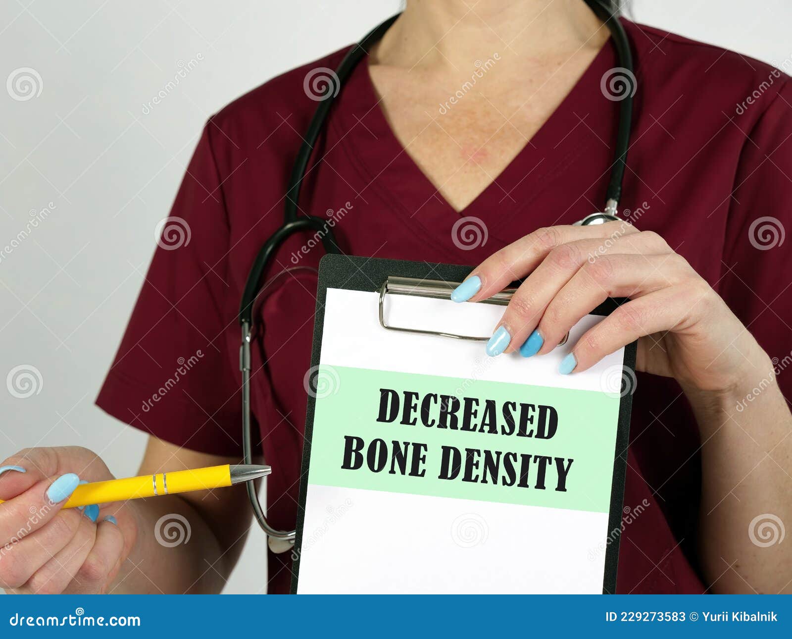 DECREASED BONE DENSITY Sign on the Sheet Stock Image Image of disease, sheet 229273583