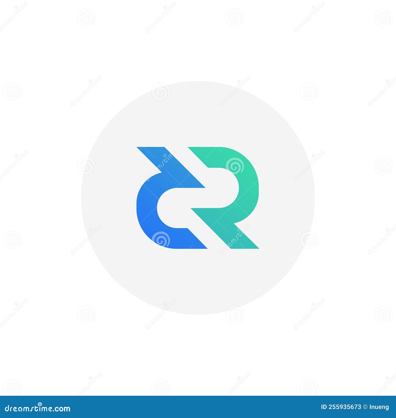 decred dcr coin icon  on white background