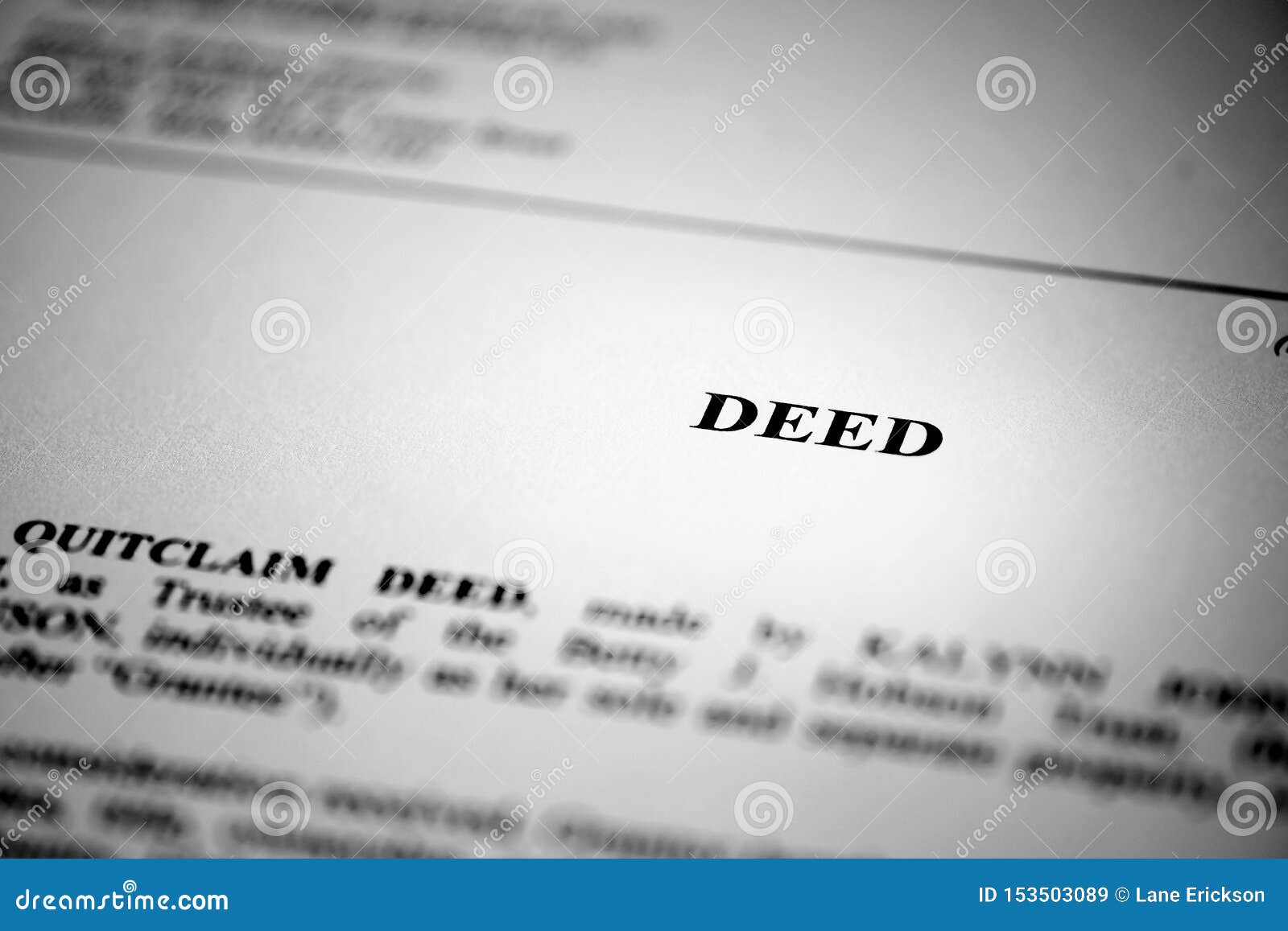 deed for real estate transfer or transaction contract