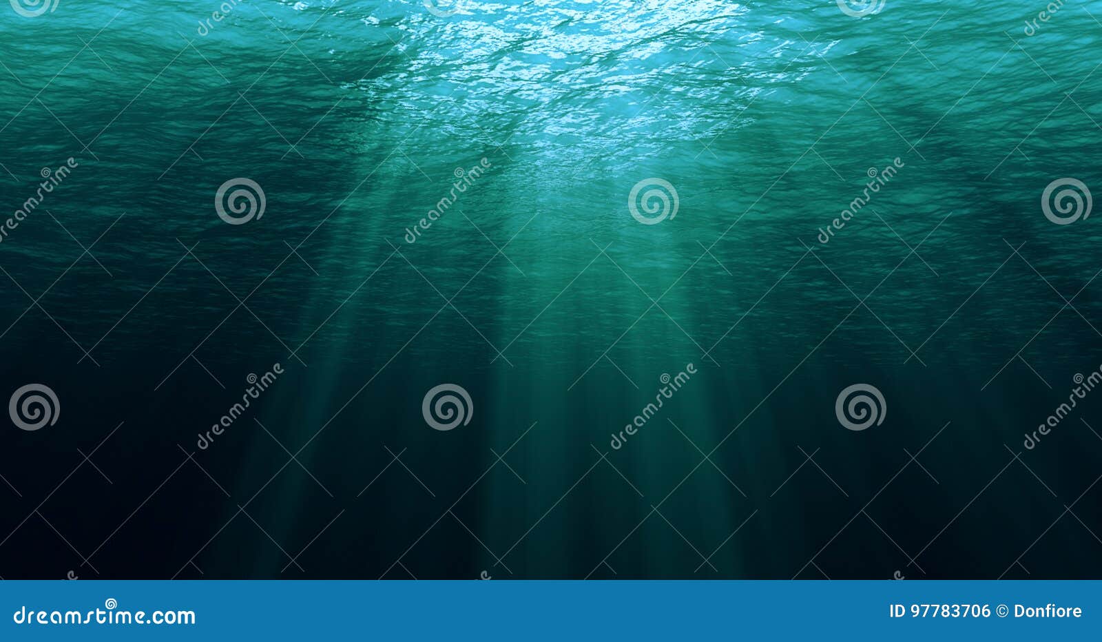 deep blue caribbean ocean waves from underwater background