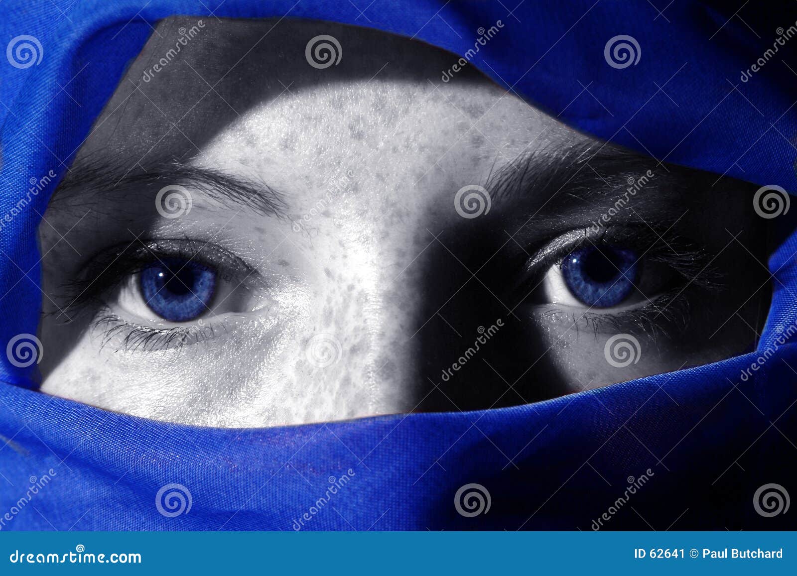 Deep Blue Eyes stock image. Image of beautiful, sheet, fashion - 62641