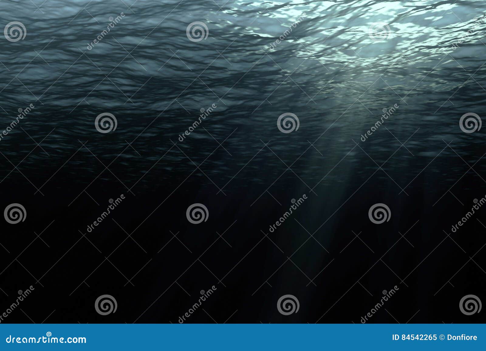 deep dark ocean waves from underwater background