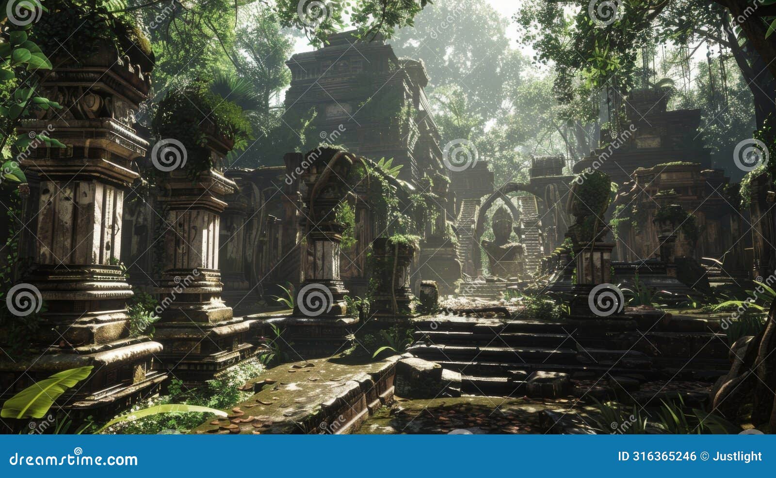 deep within a dense forest a hidden city lies untouched by the outside world for centuries. its buildings are a mix of