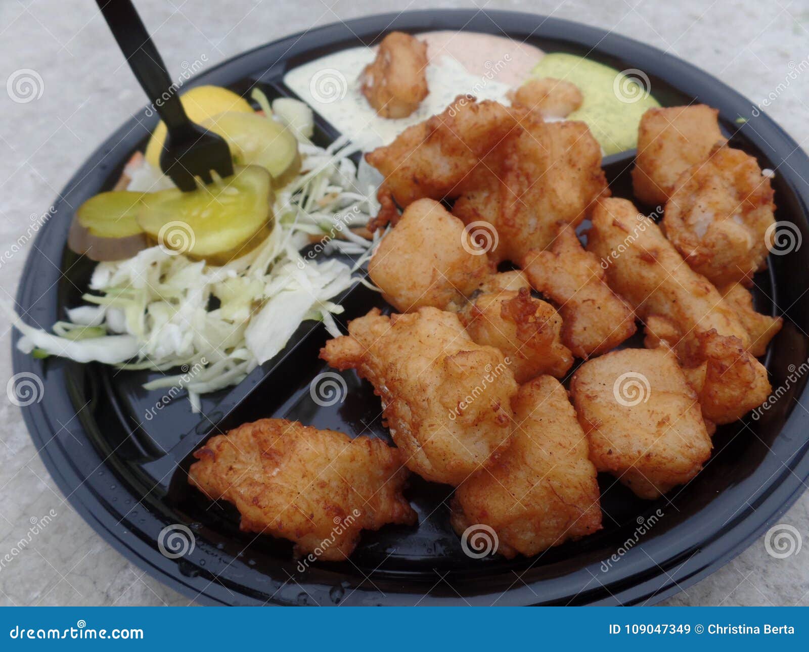 Deep Fried Battered Fish Pieces Stock Image Image of spice, batter