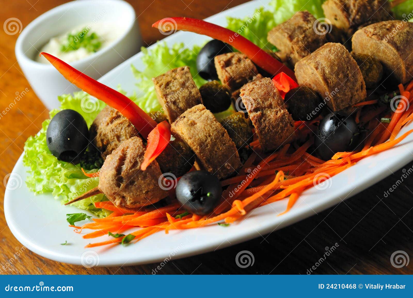 Deep fried beef testicles stock photo. Image of dish 24210468