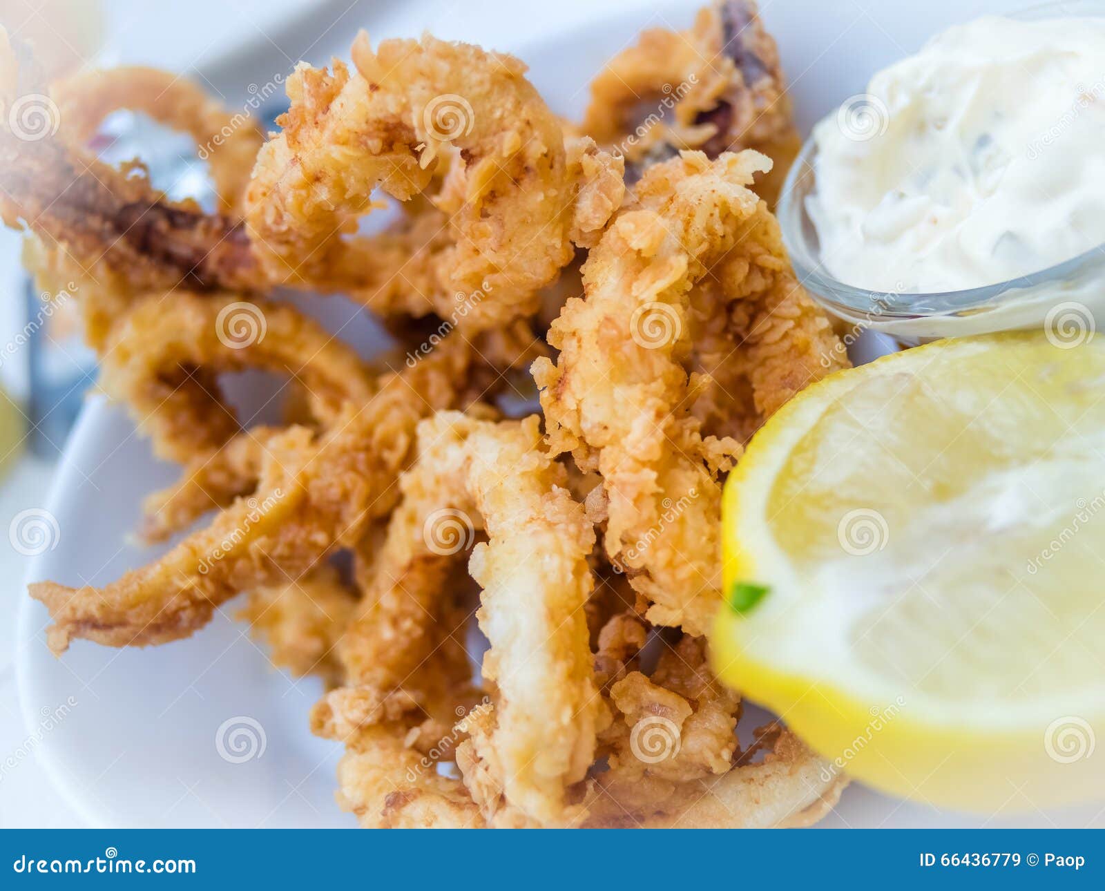 Deep fried calamari stock image. Image of europe, calamari 66436779