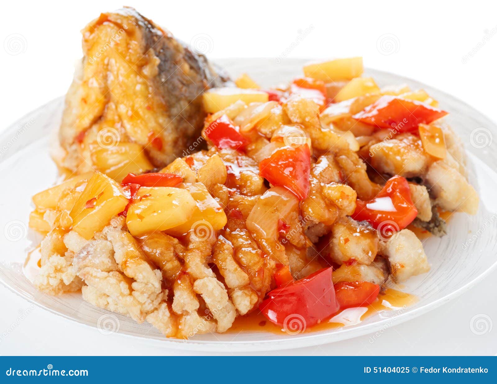 Deep Fried Carp in Sweetsour Sauce Stock Image Image of head