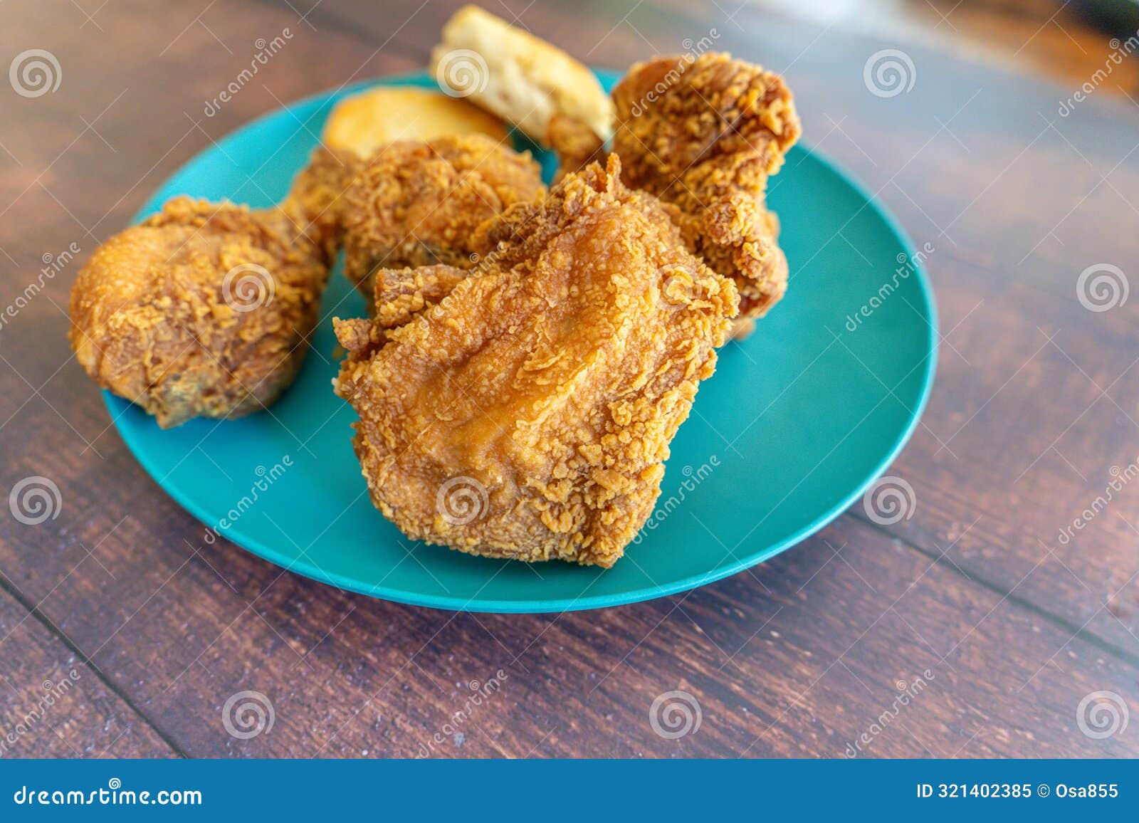 Deep Fried Chicken with Biscuits Ready To Eat Stock Image Image of