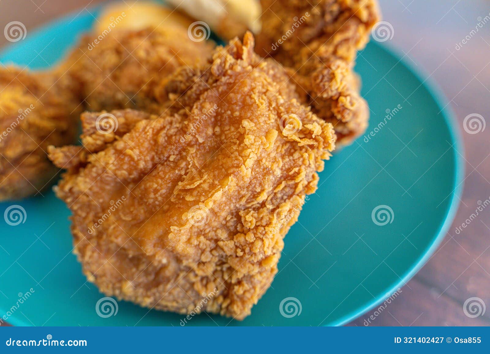 Deep Fried Chicken with Biscuits Ready To Eat Stock Image Image of