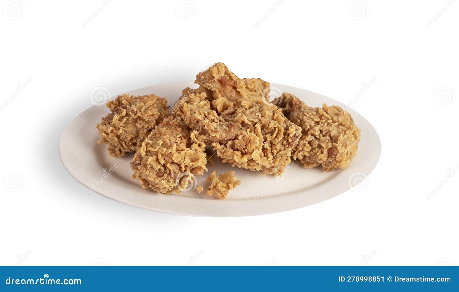 Deep fried chicken on dish stock image. Image of plate - 270998851