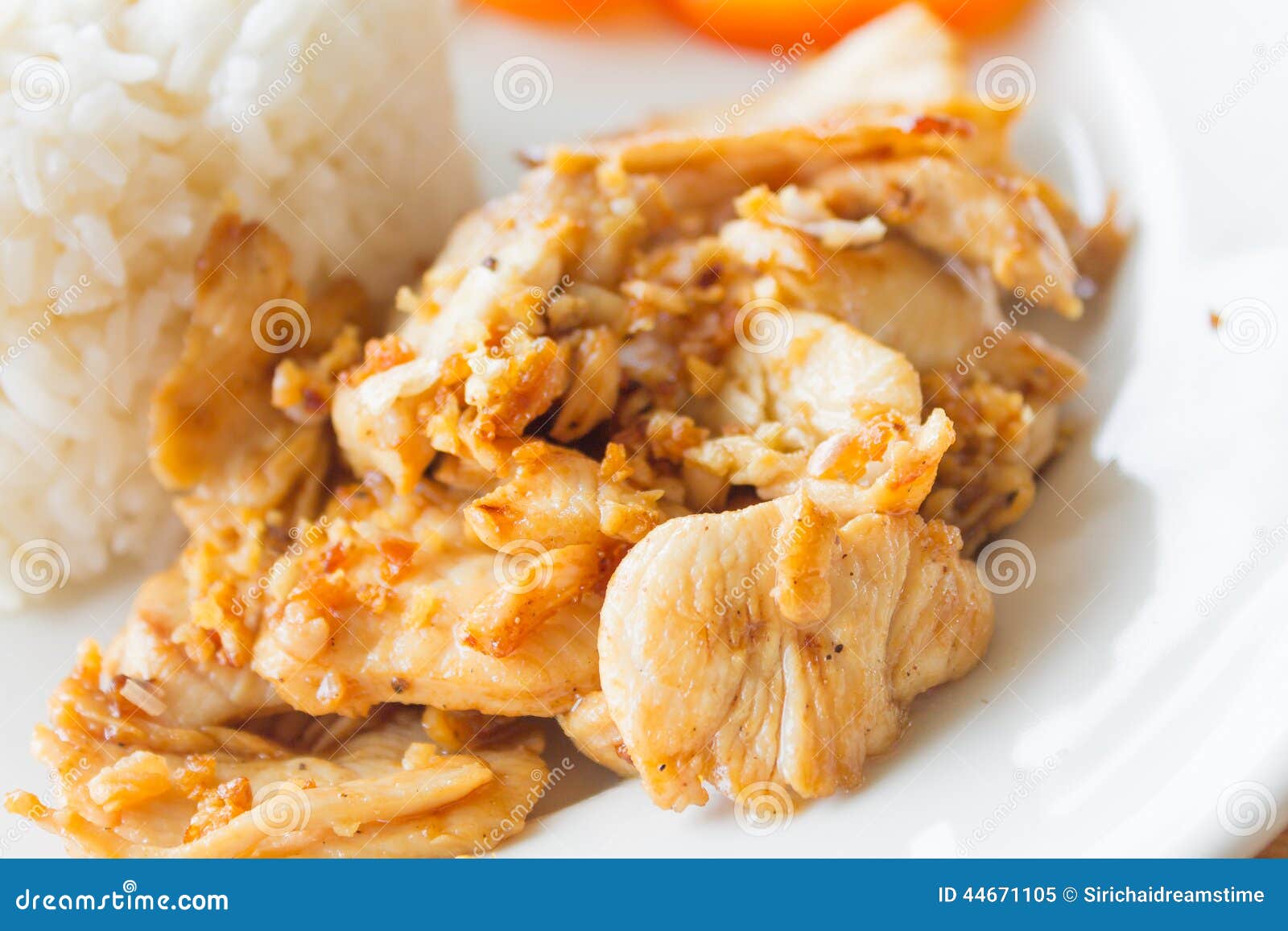 Deep Fried Chicken with Garlic and Pepper Stock Image Image of fresh