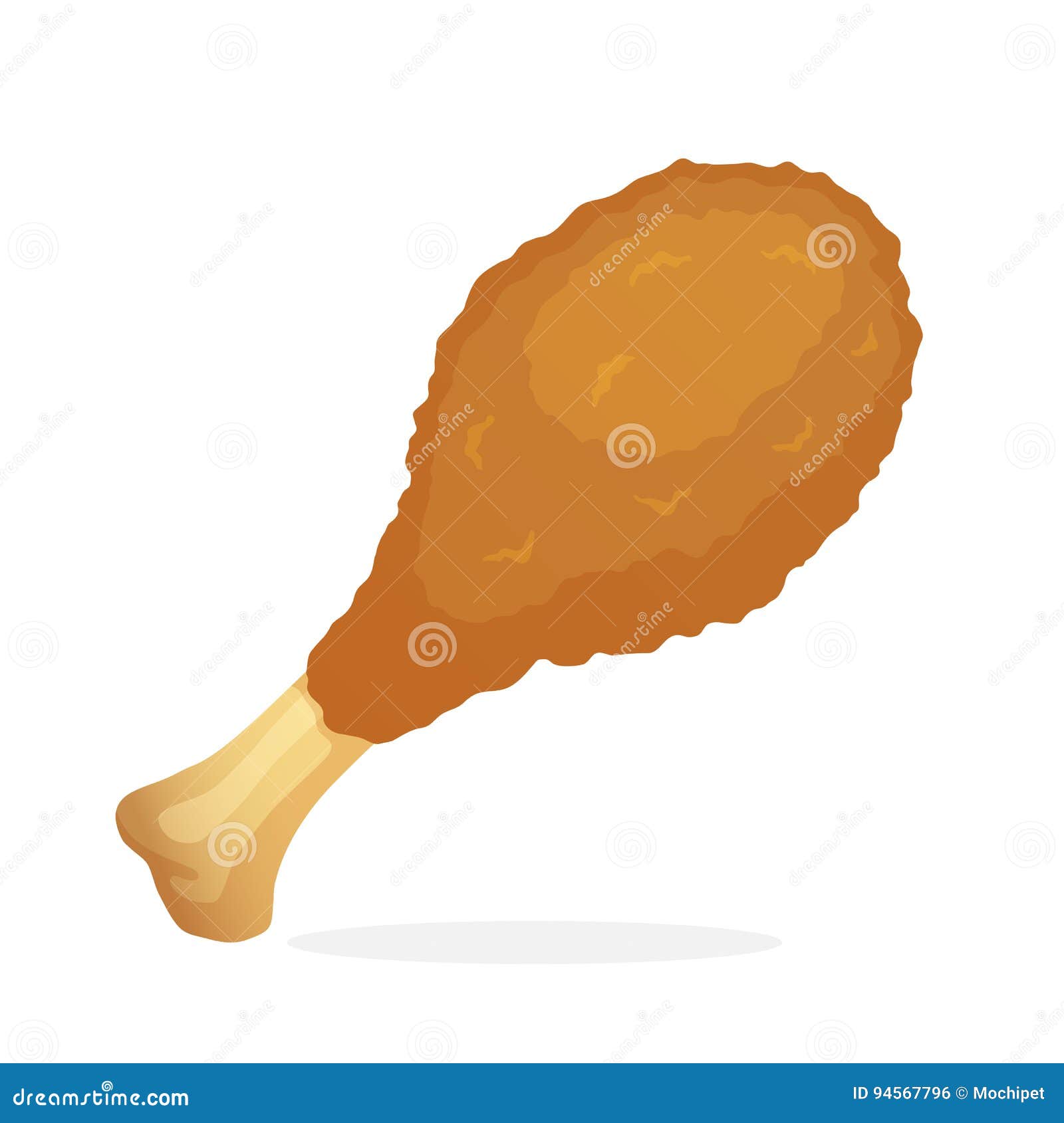 Deep-fried chicken leg stock vector. Illustration of drumstick - 94567796 Deep-fried chicken leg stock vector. Illustration of drumstick - 94567796