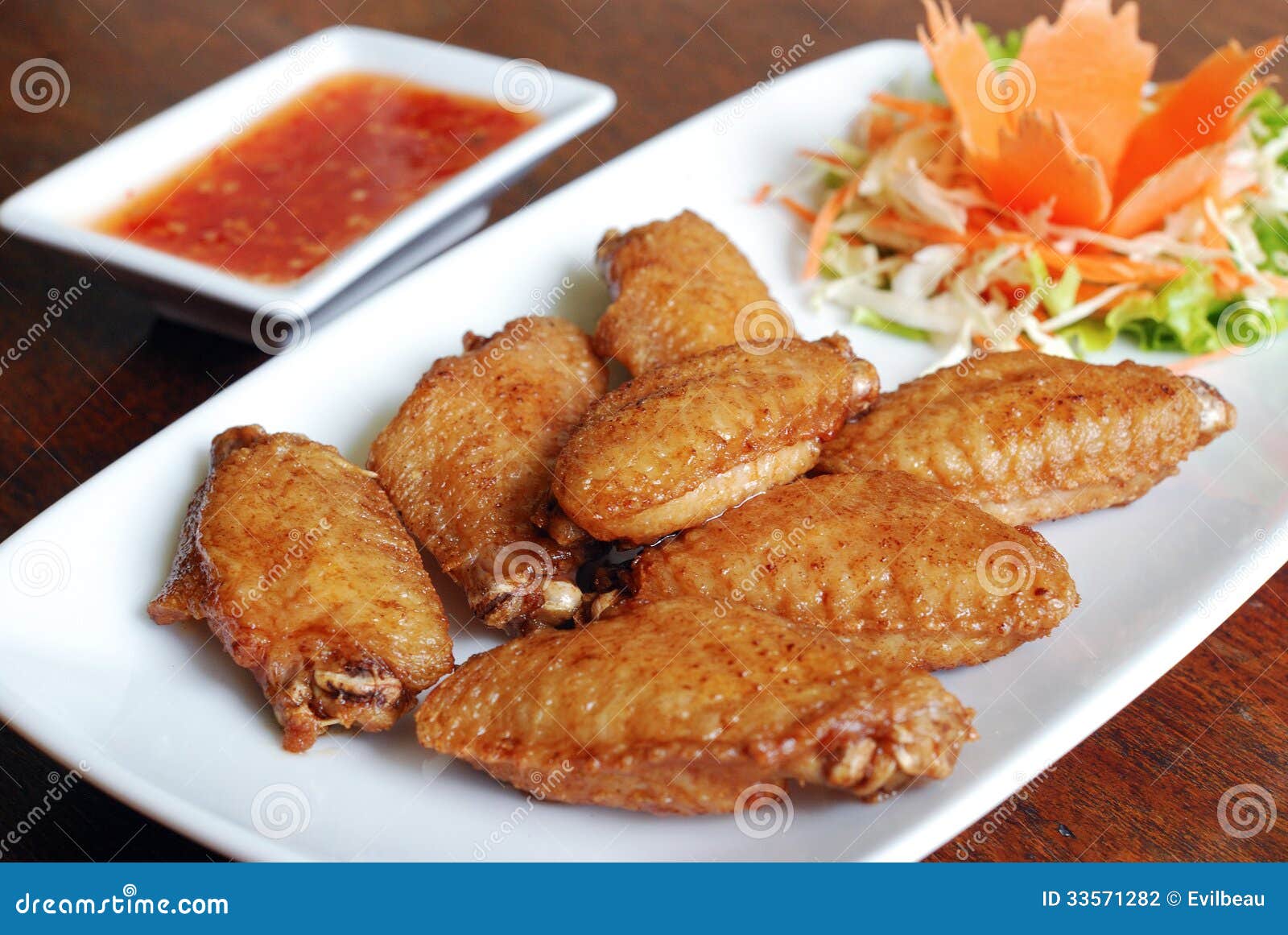 Deep fried chicken wings stock photo. Image of dish, snack 33571282