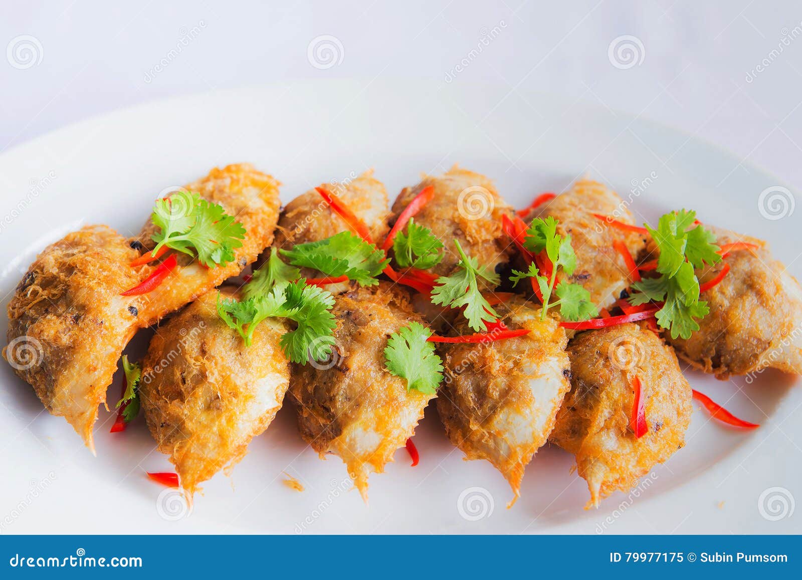 Deepfried Crab Meat and Minced Pork Stock Image Image of ocean