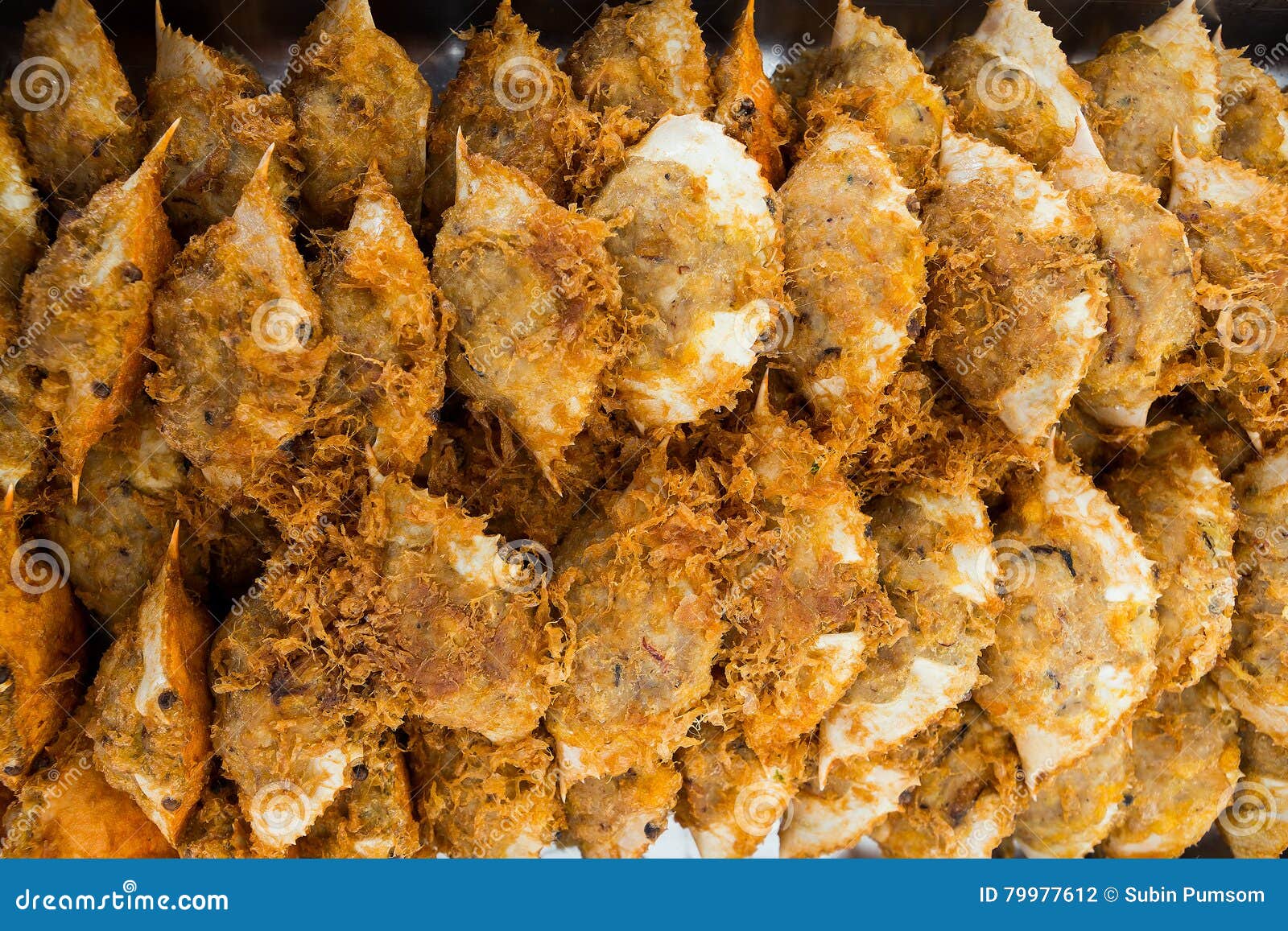 Deepfried Crab Meat and Minced Pork Stock Photo Image of crab, dish