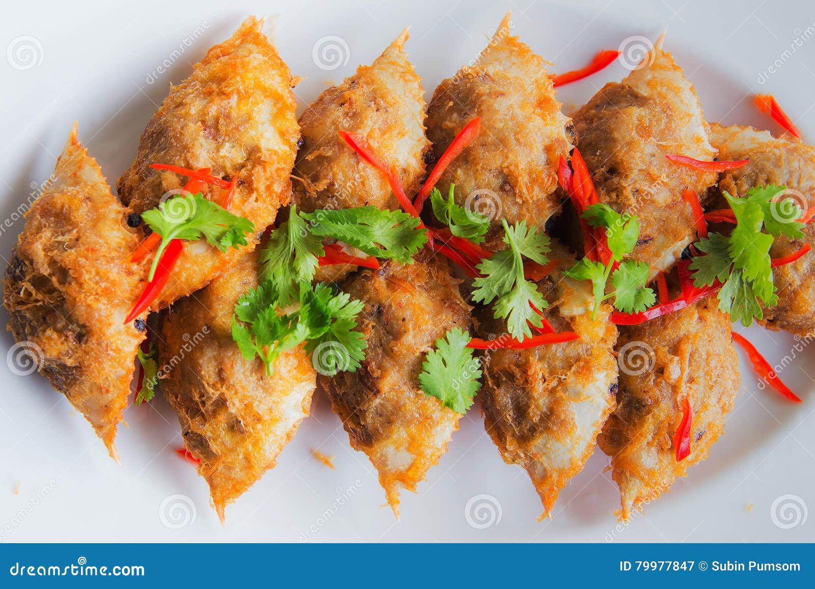 Deepfried Crab Meat and Minced Pork Stock Image Image of background