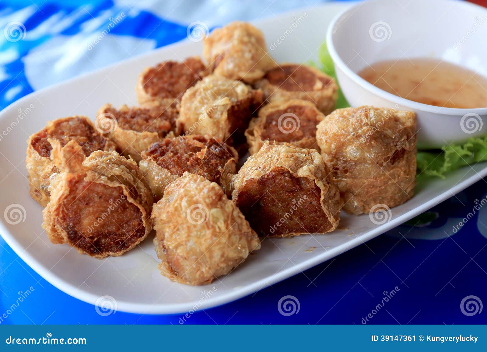 Deep Fried Crab Meat Roll Cake Stock Image Image of crab, asian 39147361