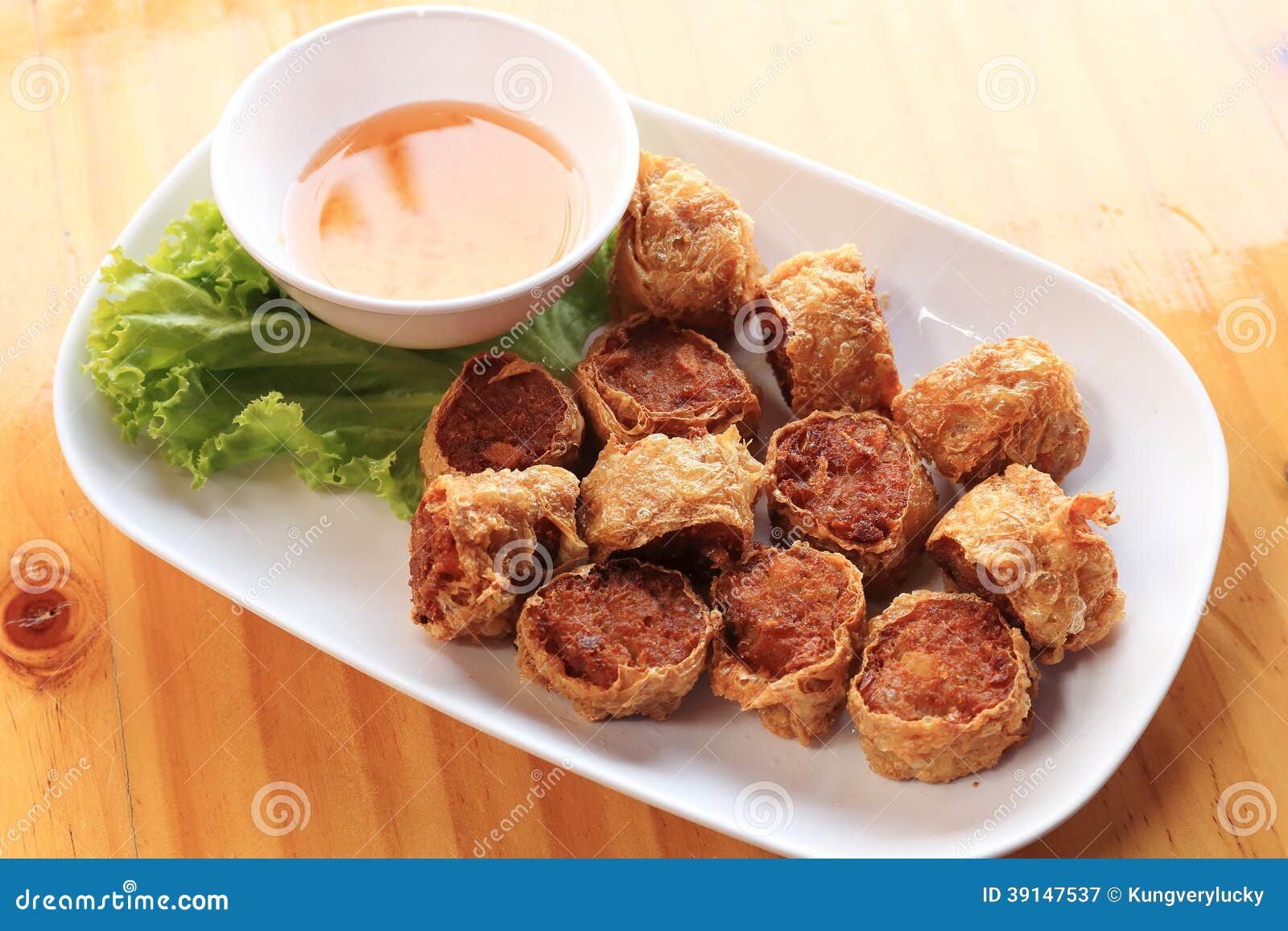 Deep Fried Crab Meat Roll Cake Stock Image Image of meat, crab 39147537