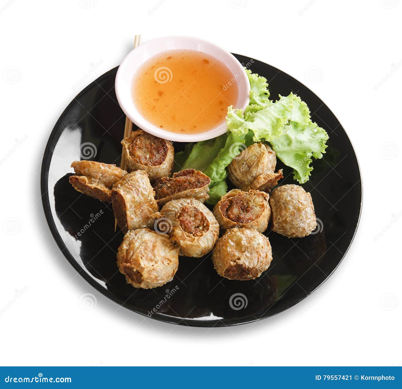 Deep Fried Crab Roll or Crispy Crab Roll Stock Image Image of