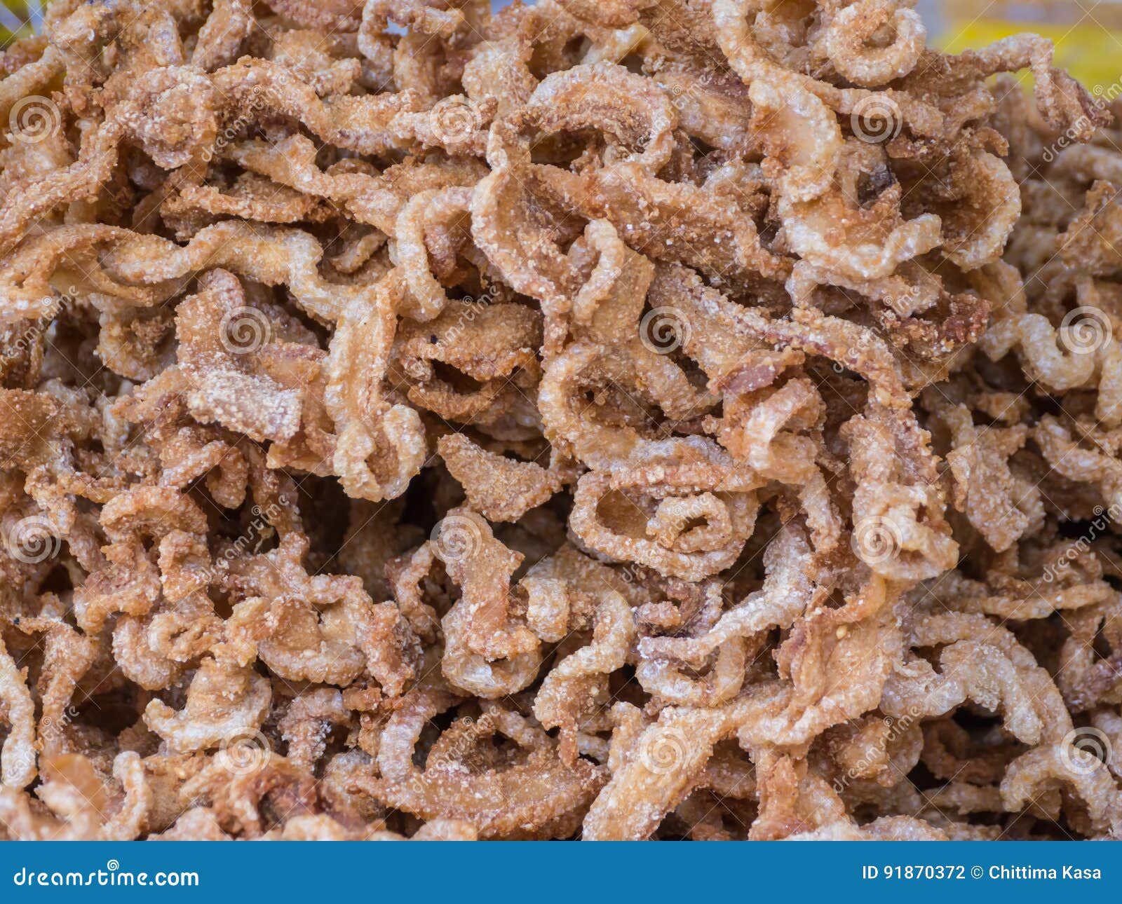 Deep Fried Crispy Pork Crackling Snack Stock Photo Image of nutrition