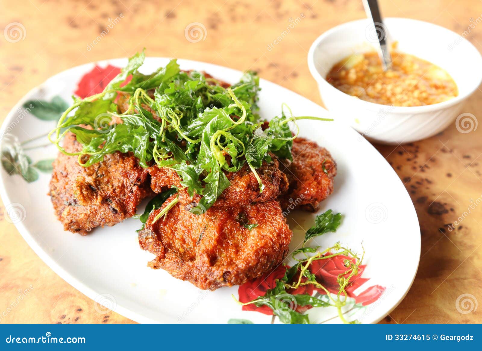 Deepfried Curried Fish Patties Stock Image Image of menu, curried 33274615