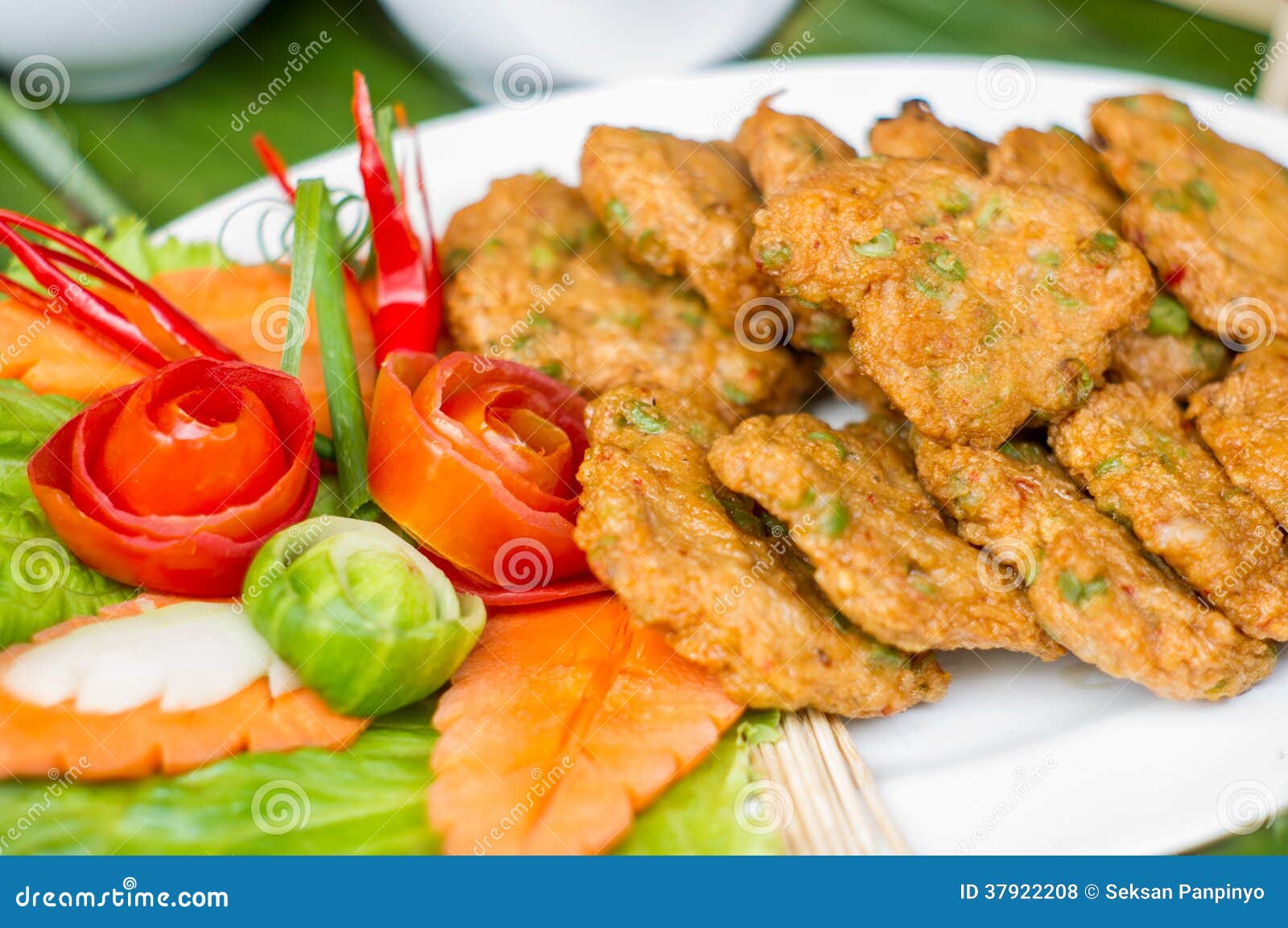 Deepfried Curried Fish Patties Stock Photo Image of brown, sour