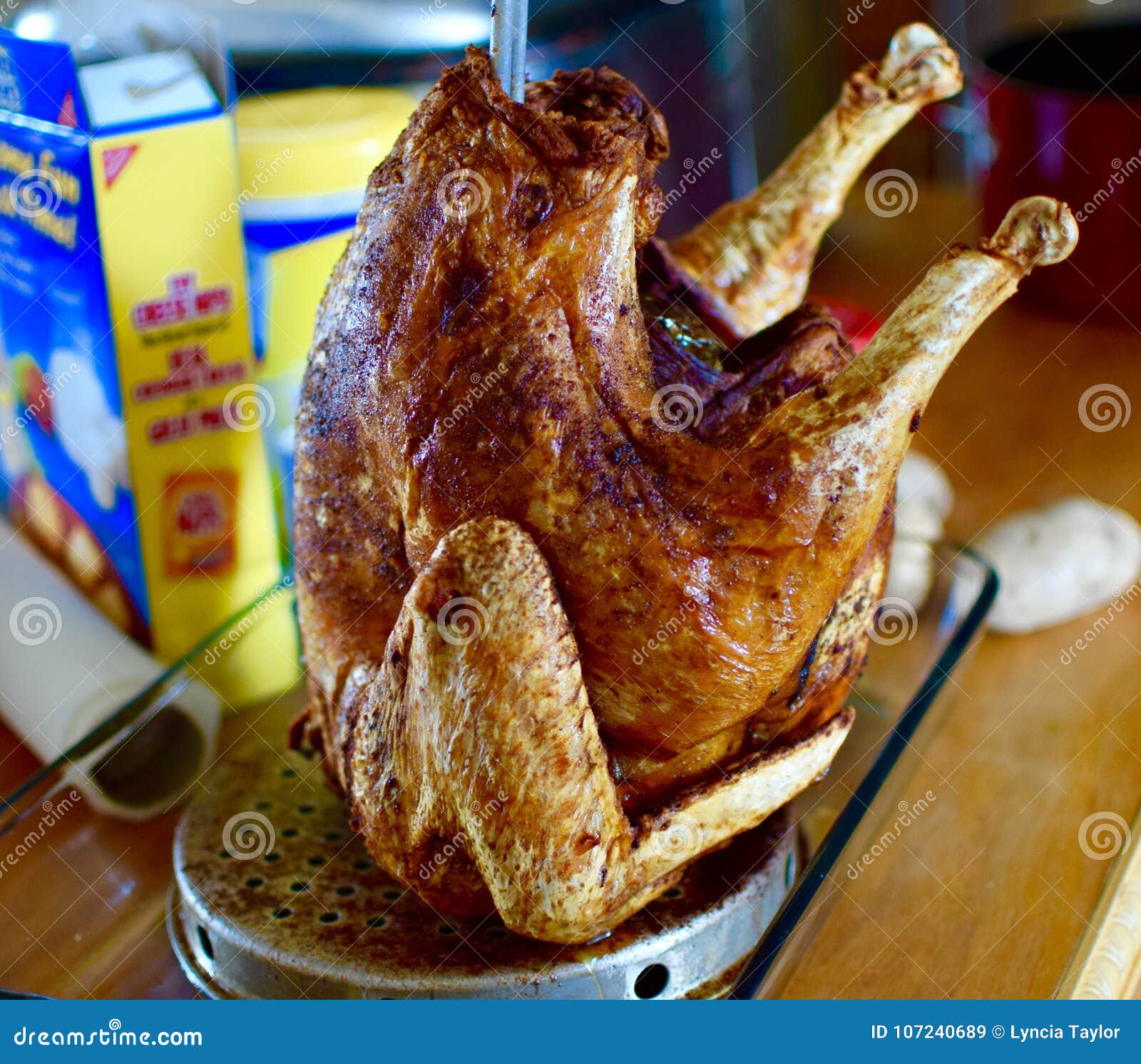 Deep Fried tasty Turkey stock image. Image of deep, food 107240689