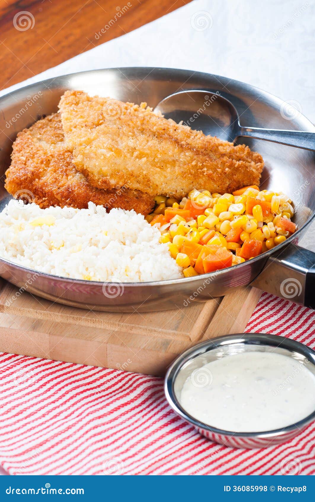 Deep fried dory fish stock photo. Image of flour, sauce 36085998