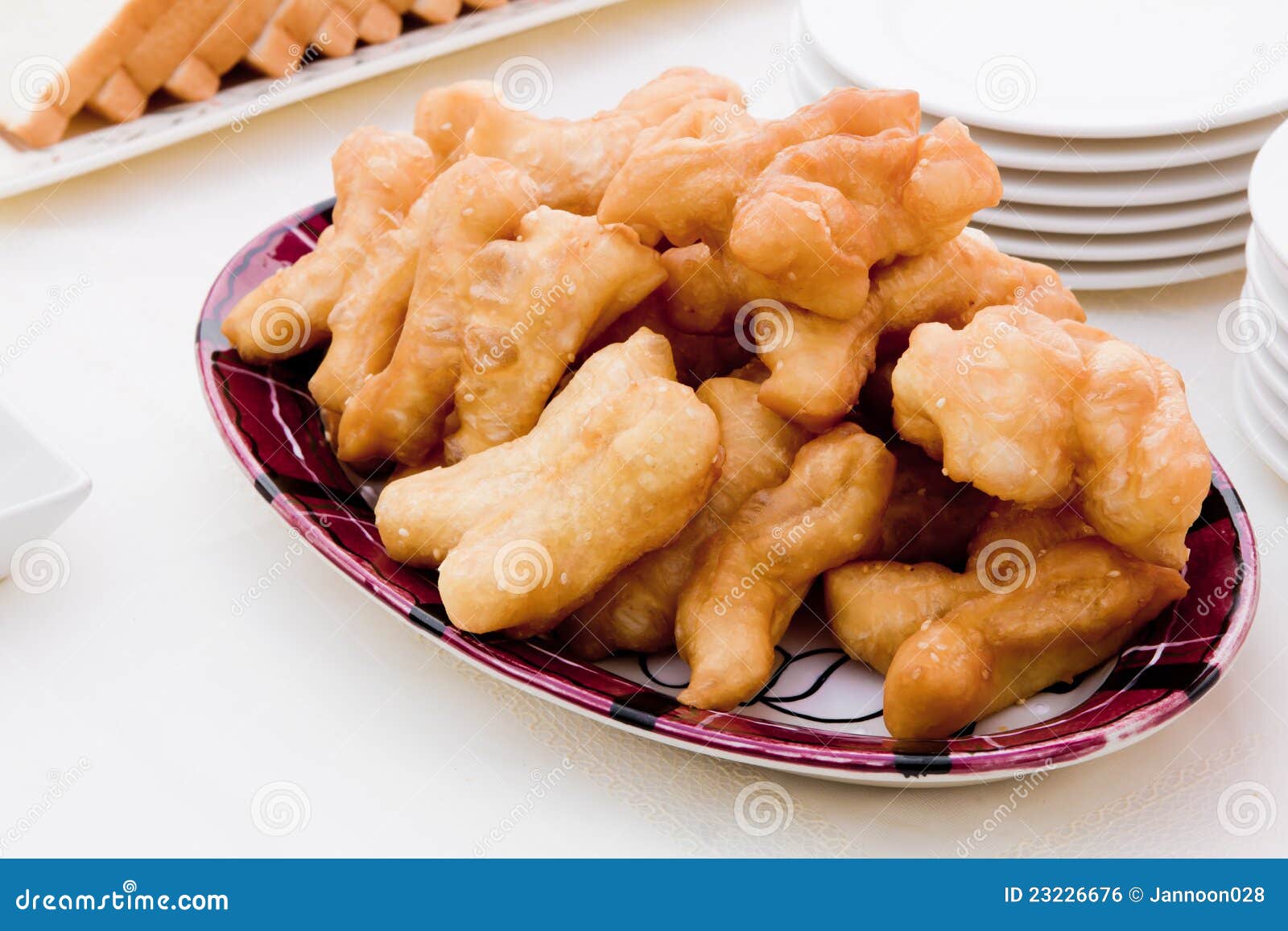 Deep fried dough sticks. stock photo. Image of colorful 23226676