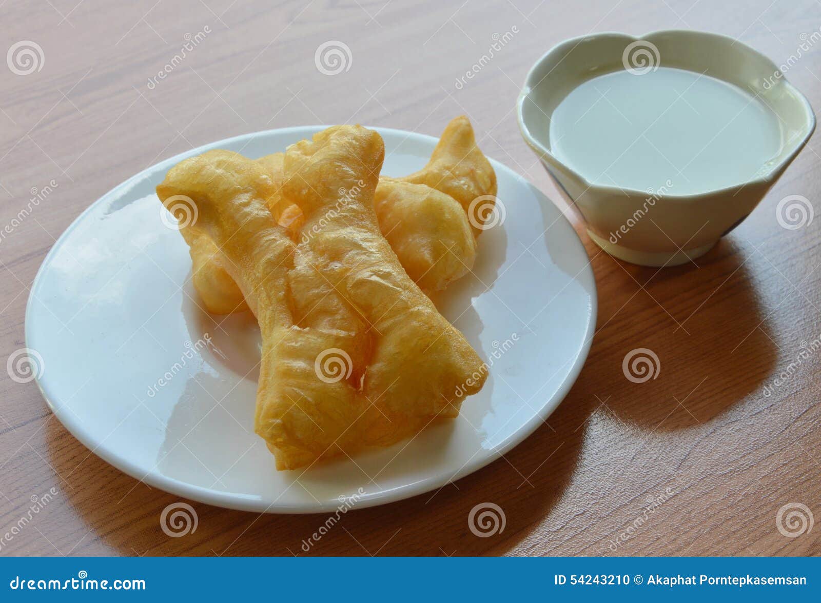 Deep Fried Doughs Tick and Soybean Milk Stock Photo Image of calcium