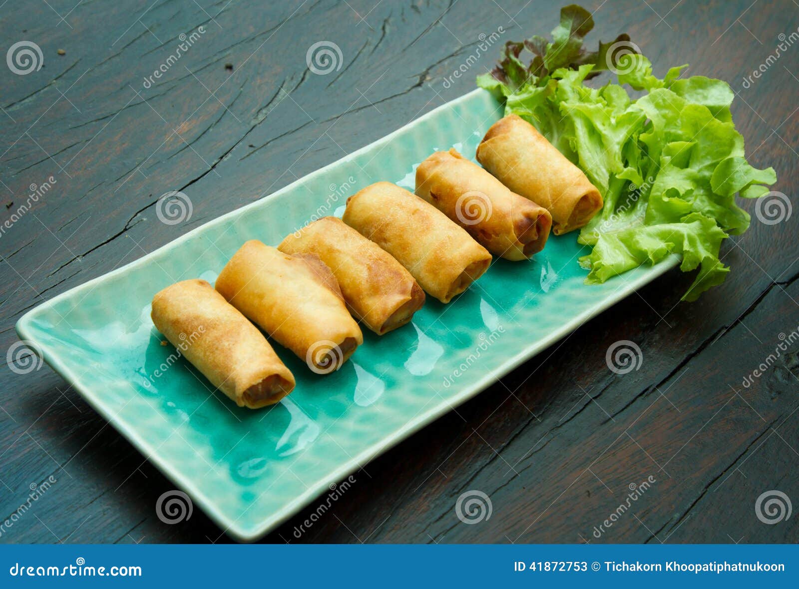 Deep Fried Egg Rolls stock image. Image of delicious 41872753