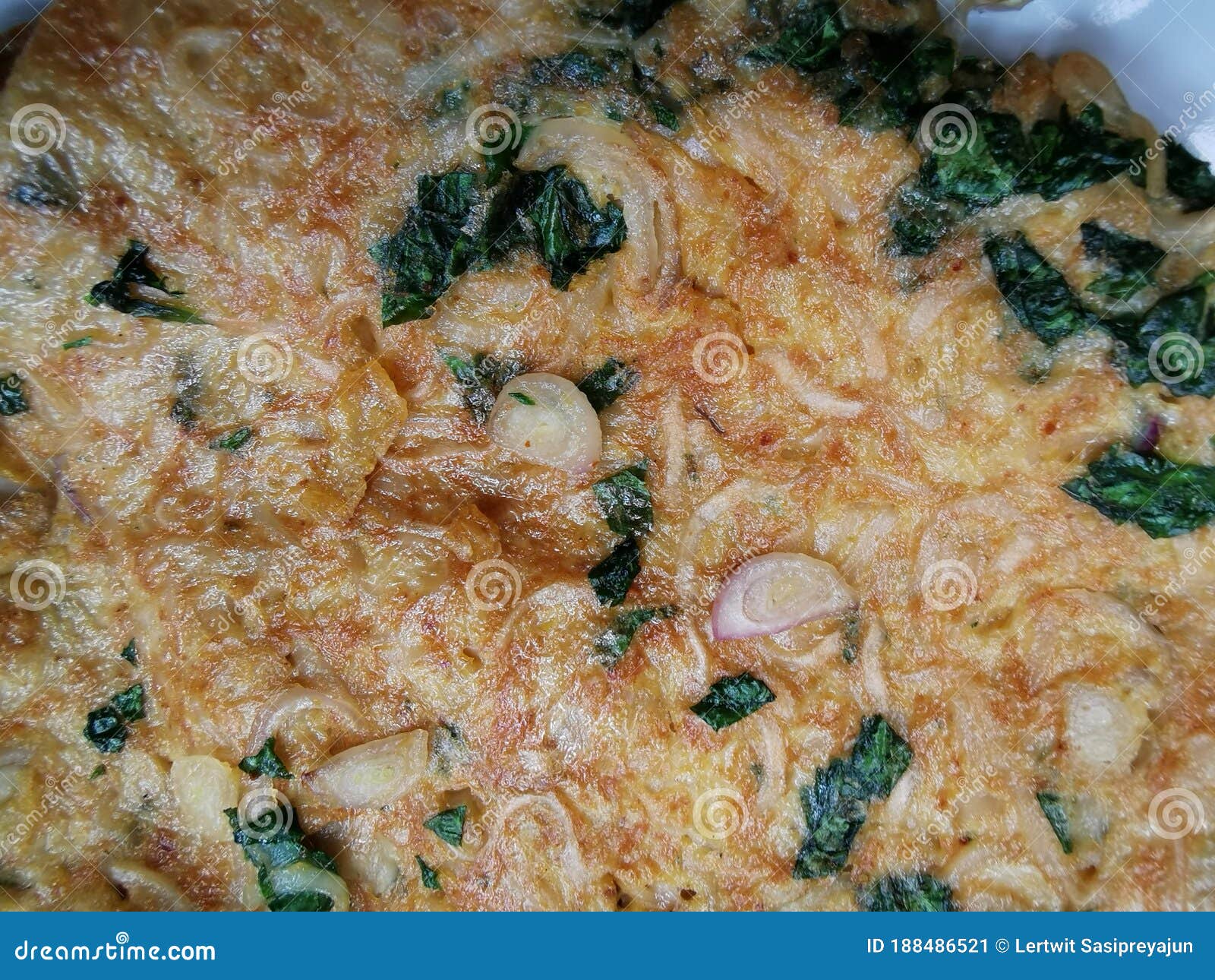 Deep Fried Egg with Vegetable, Thai Recipe Stock Image Image of