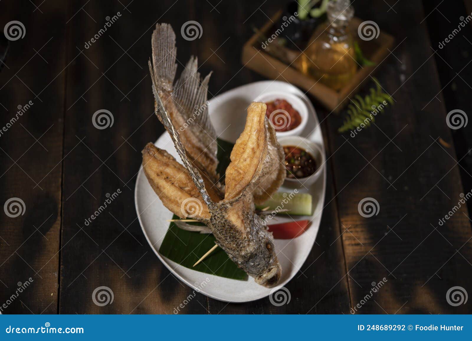 deep fried fish with basil chilli sauce or gurame sambal kemangi