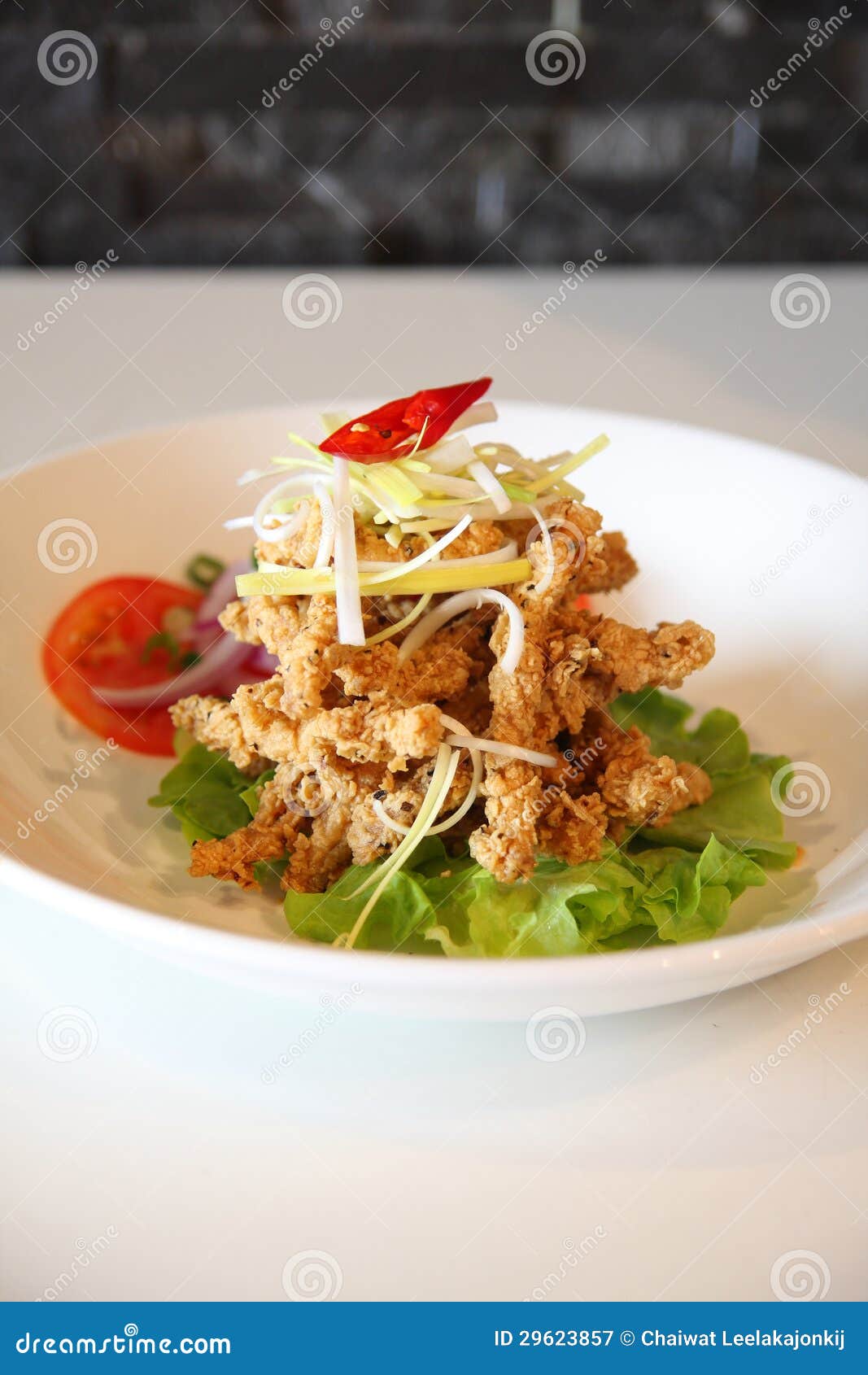 Deep Fried Fish. Thai Style Food. Stock Image Image of cafe, cuisine