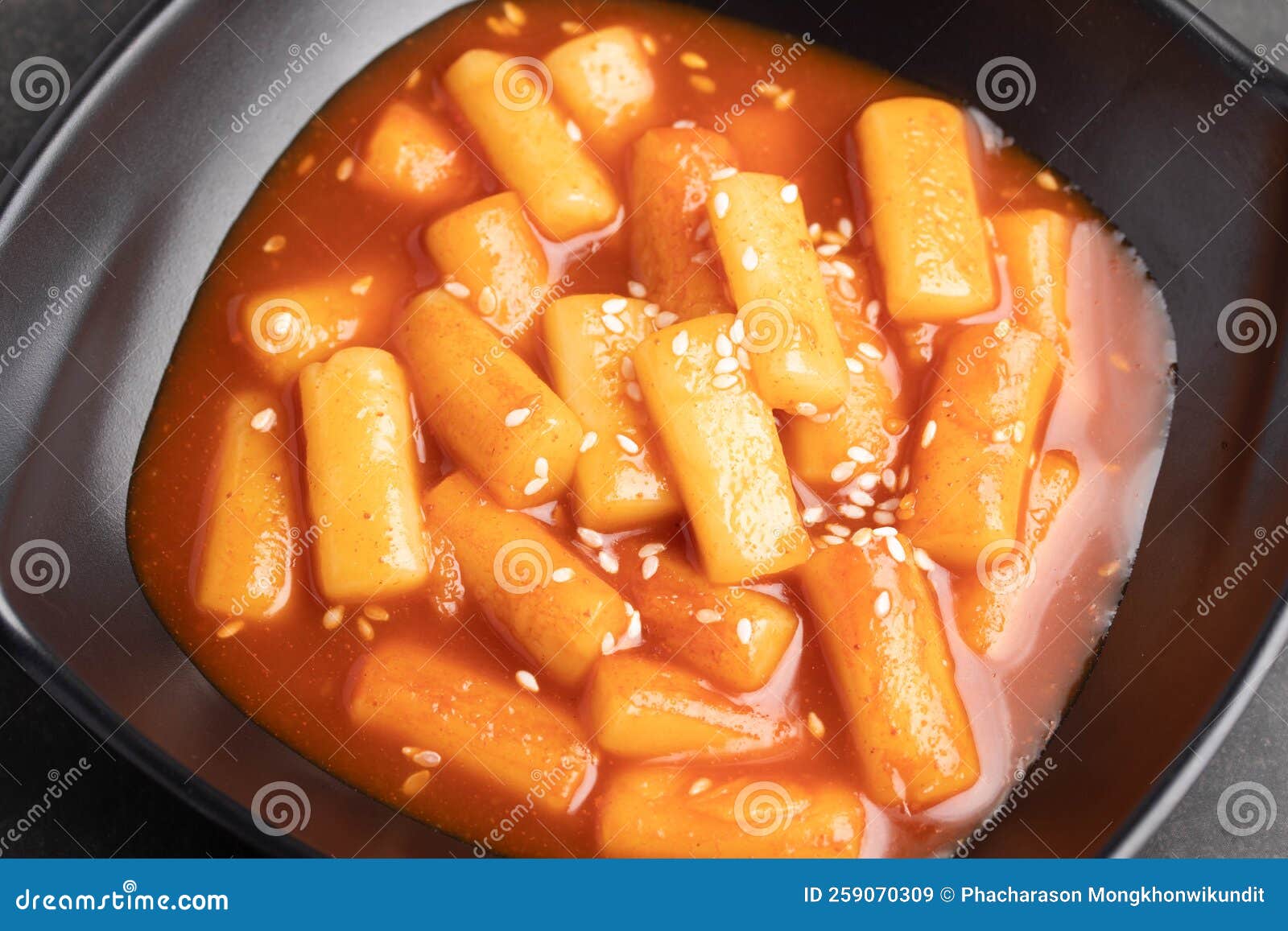 Deep Fried Korean Rice Cake Tteokbokki, Spicy Tteokbokki, Korean Style