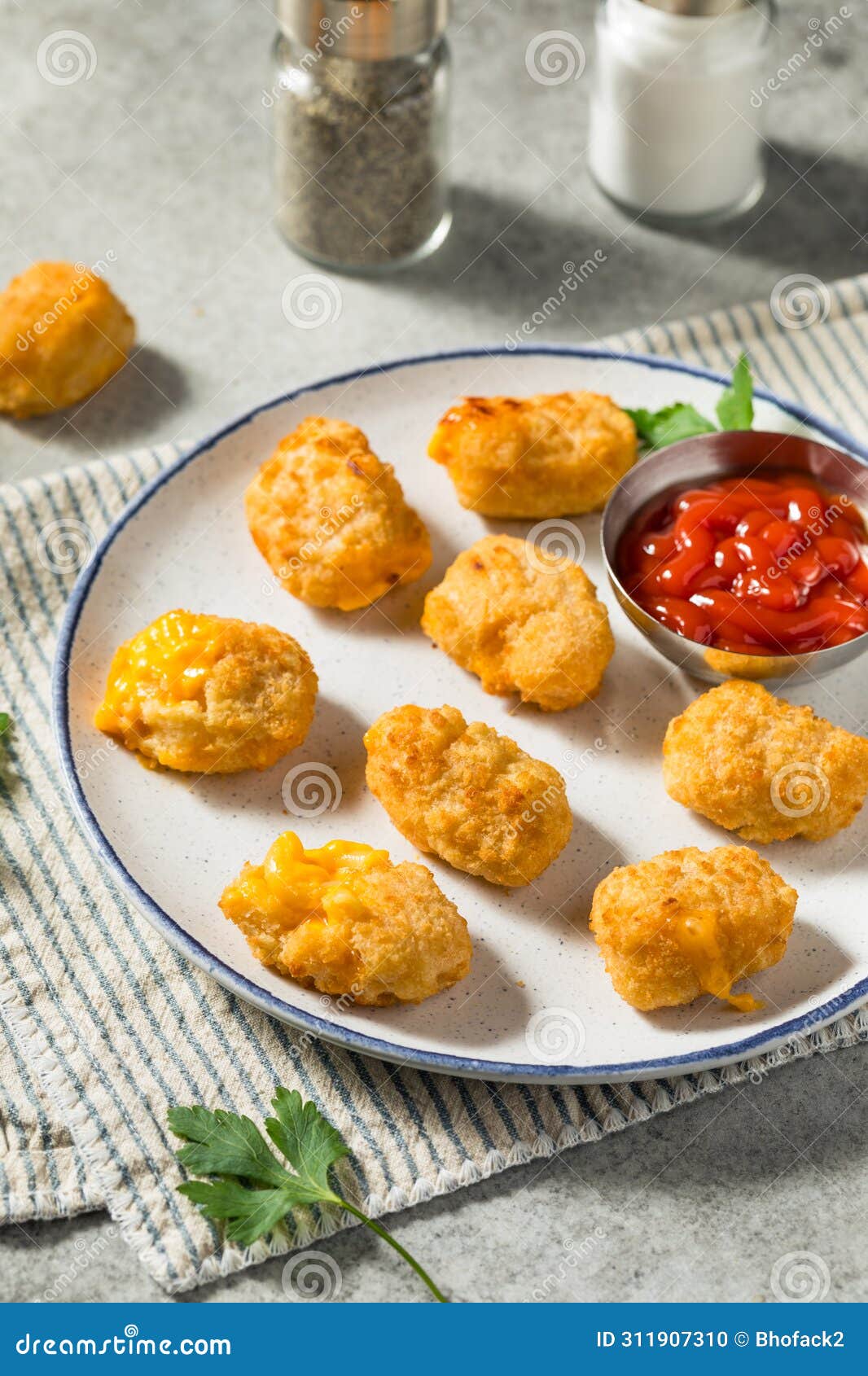 Deep Fried Macaroni and Cheese Bites Stock Photo Image of snack