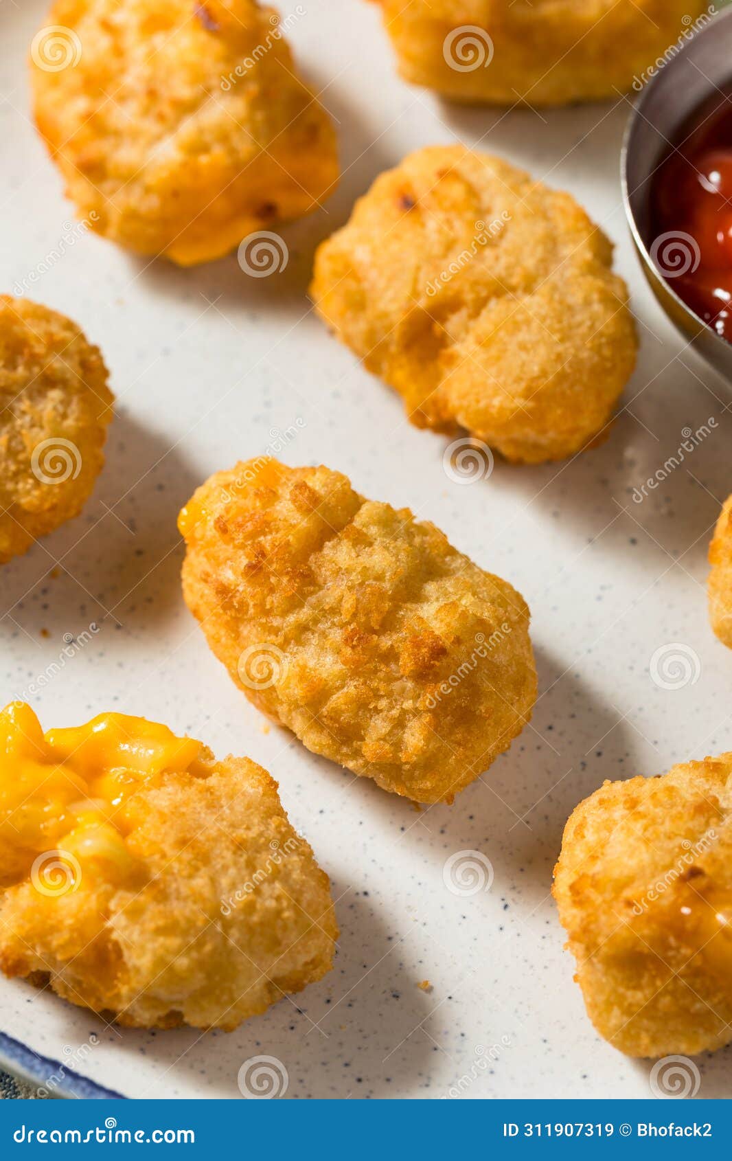 Deep Fried Macaroni and Cheese Bites Stock Image Image of gooey