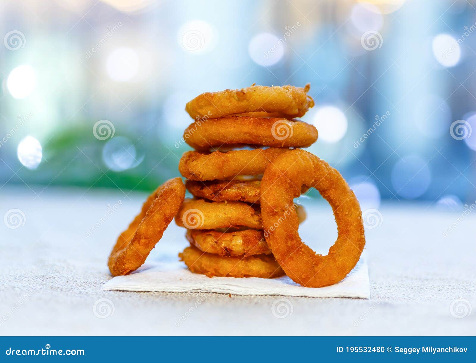 Deepfried Onion Rings in Breadcrumbs Stock Photo Image of american