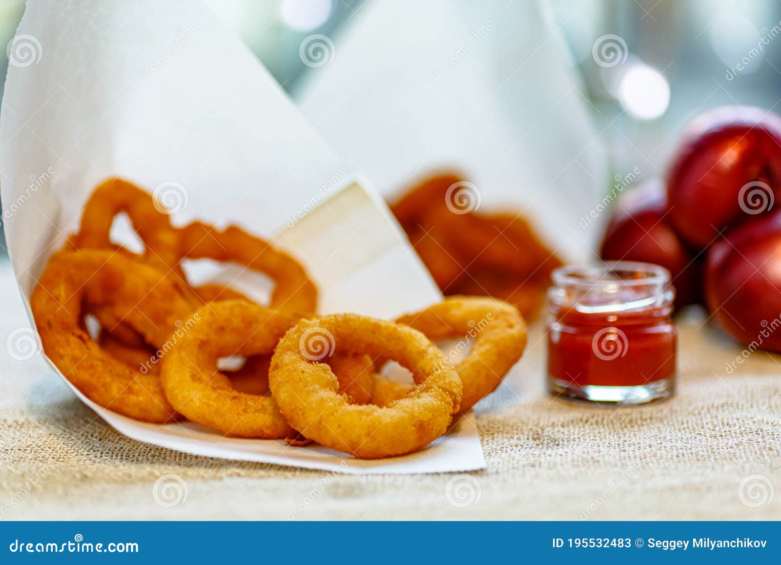 Deepfried Onion Rings in Breadcrumbs Stock Image Image of crispy