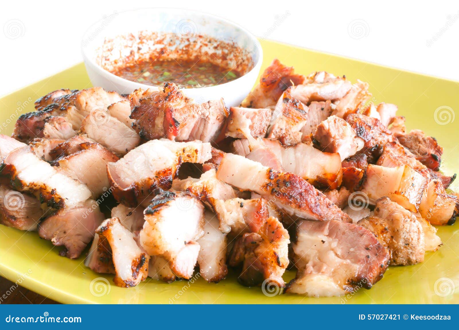 Deep Fried Pork Belly with Sauce Stock Image Image of dish, food