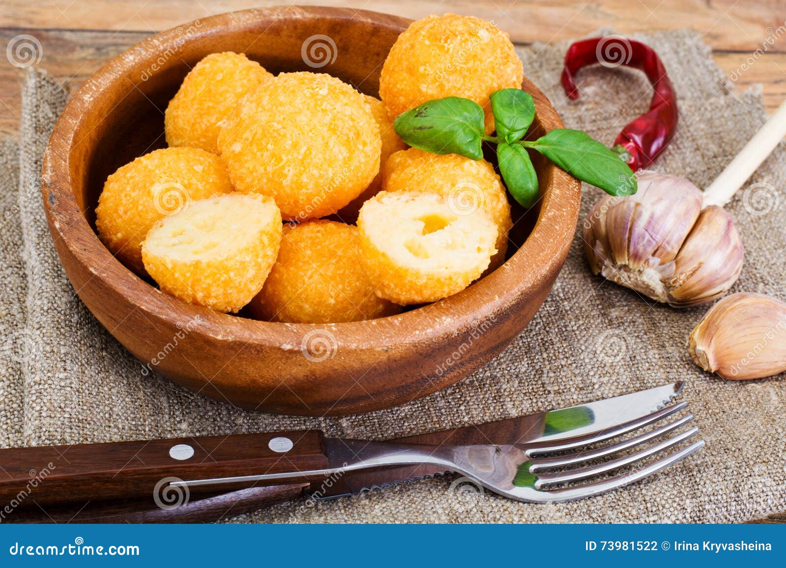 Deep Fried Potato, Cheese Balls Stock Photo Image of closeup, dish