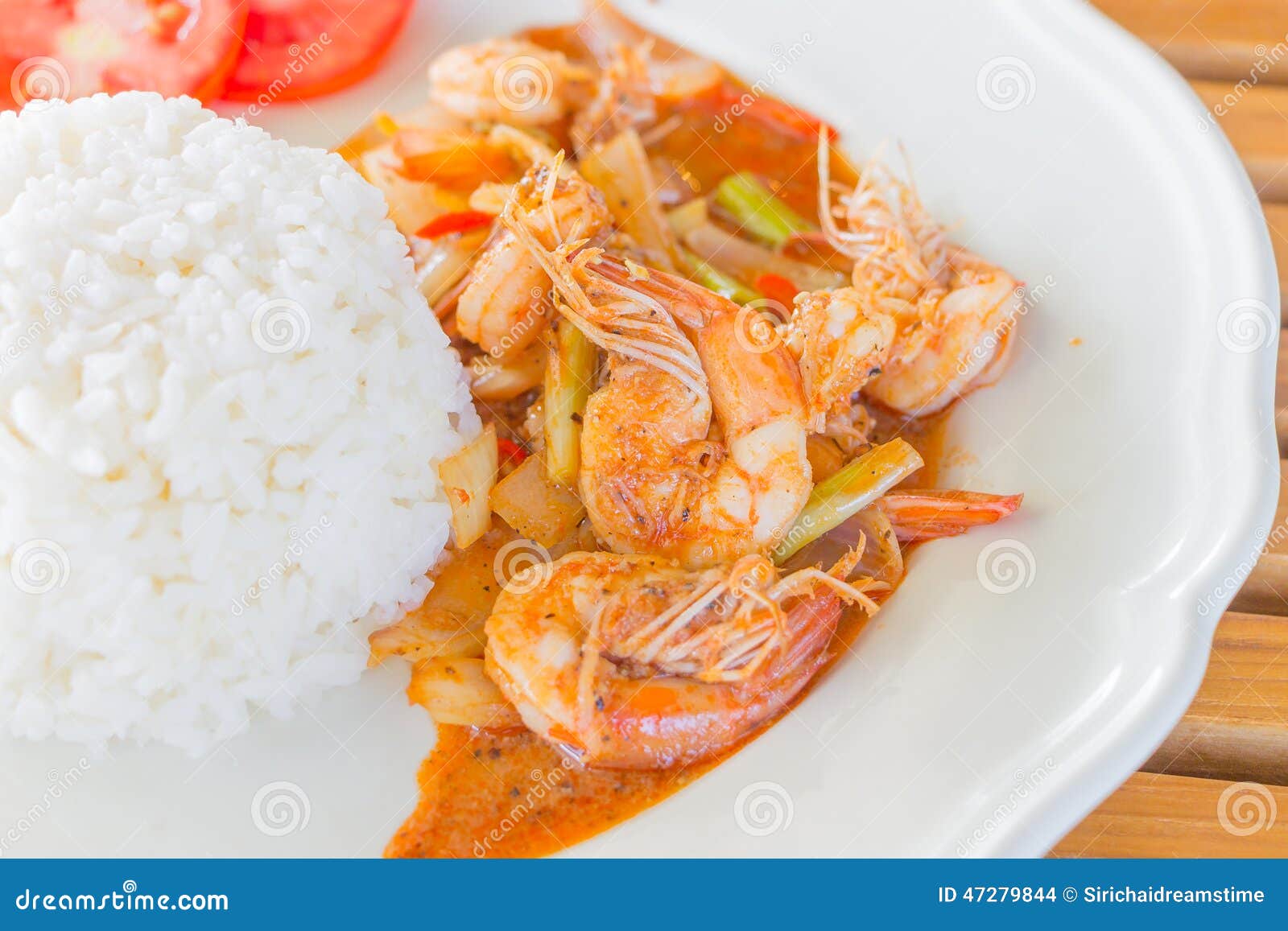 Deep Fried Prawns with Garlic and Pepper Stock Photo Image of plate