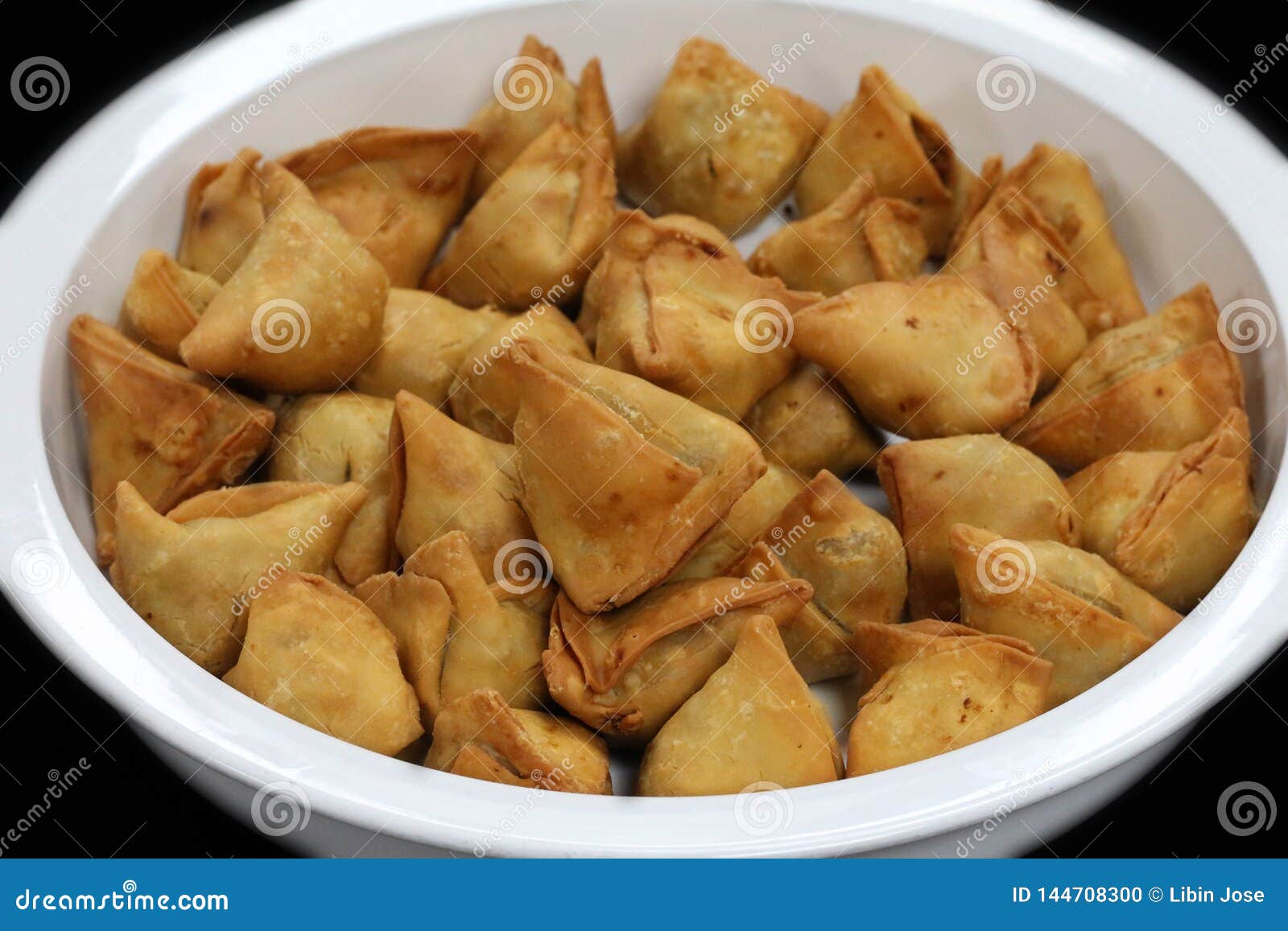 Deep fried Punjabi samosa stock photo. Image of lunch 144708300